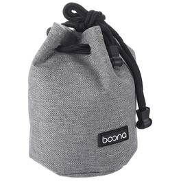 Unique Bargains - Soft Drawstring Lens Case, with Cotton Pad 3.5" OD Thick Fleece Cloth for SLR Lens, Water Cups - Gray