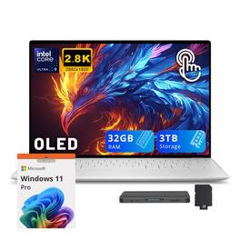 Dell - XPS 13.4" Touch Laptop,Ultra 9 288V,32GB RAM,2TB SSD+1TB Dock Set,Backlit Keyboard,Fingerprint,Win 11 Pro - Platinum