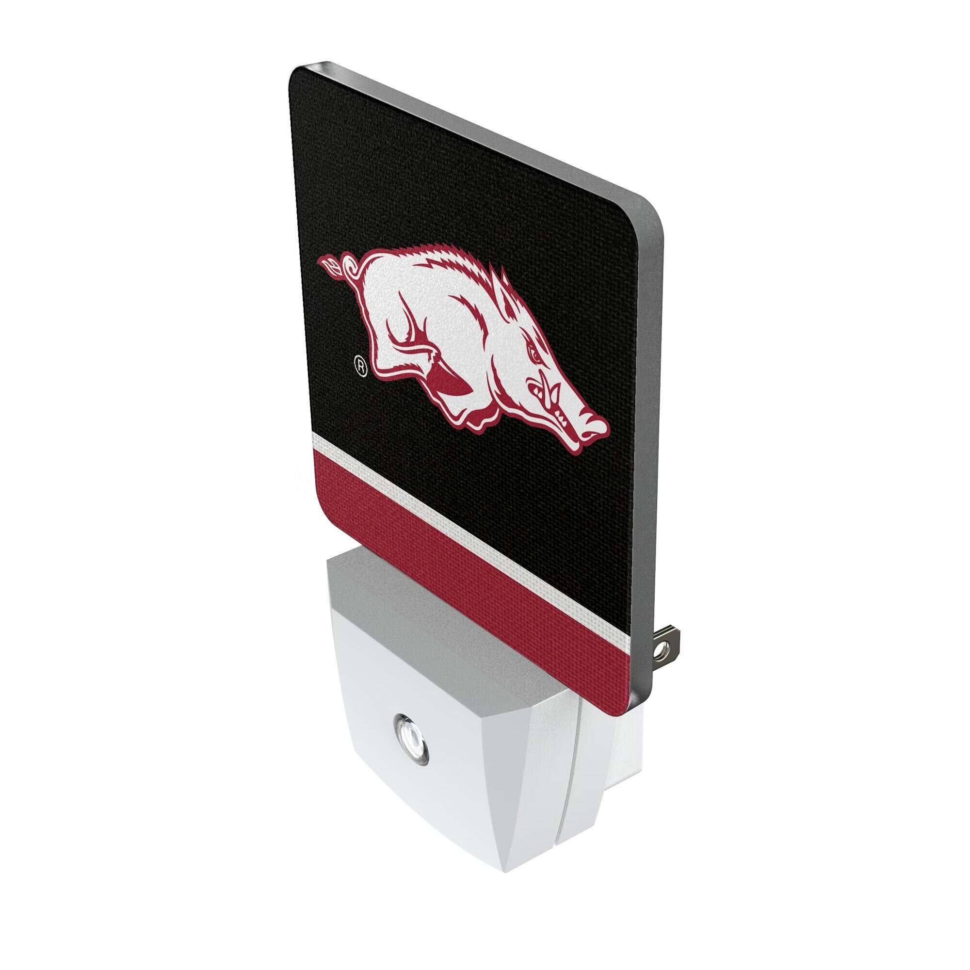 Alt View 1. Keyscaper - Arkansas Razorbacks Stripe Design Nightlight 2-Pack - Multicolor.
