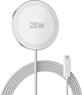 Core Tech - 25W Magnetic Wireless Charging Pad with USB-C Cable, 1-Pack - White