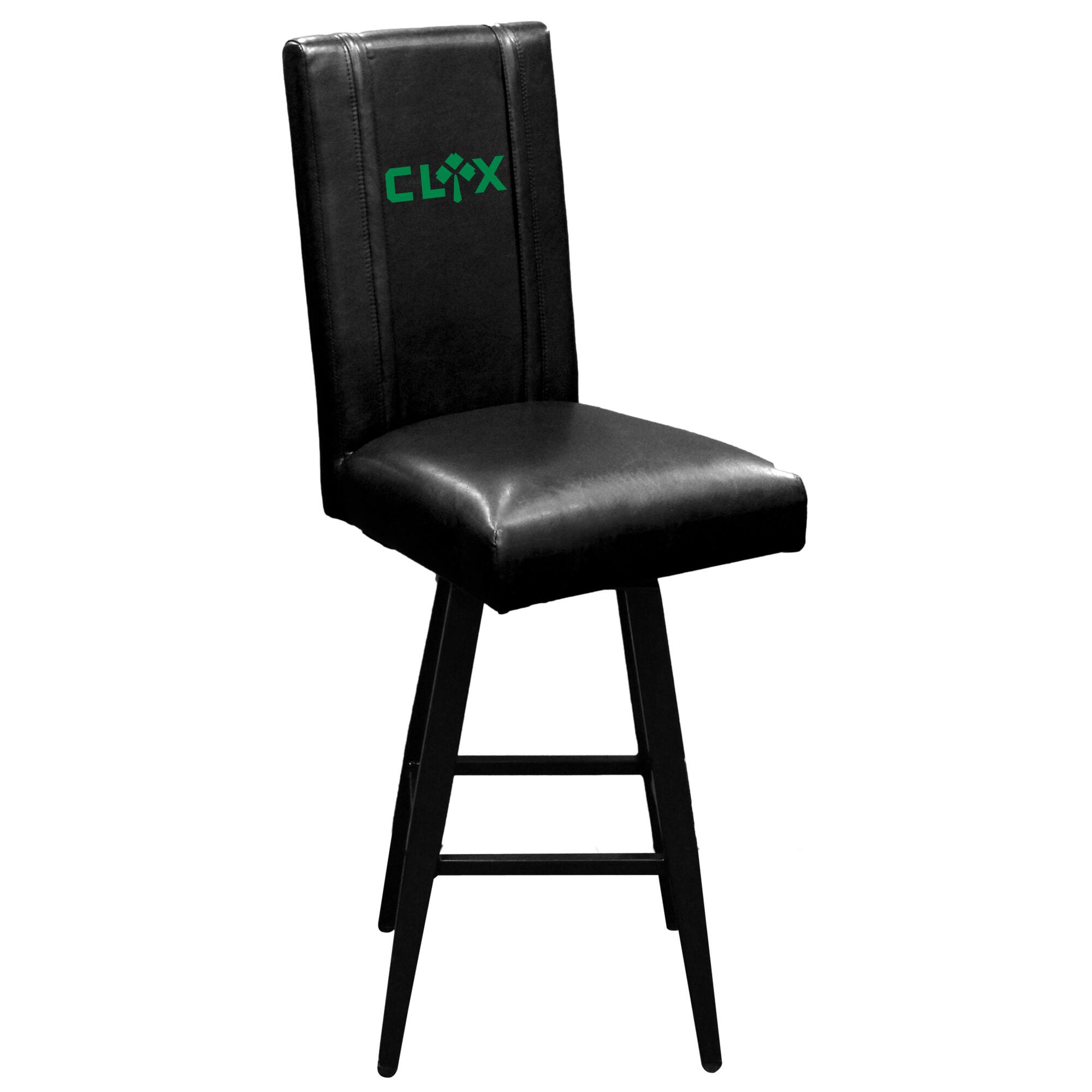 Front. DreamSeat - Black Celtics Crossover Gaming Logo Swivel Bar Stool 2000 - Black.