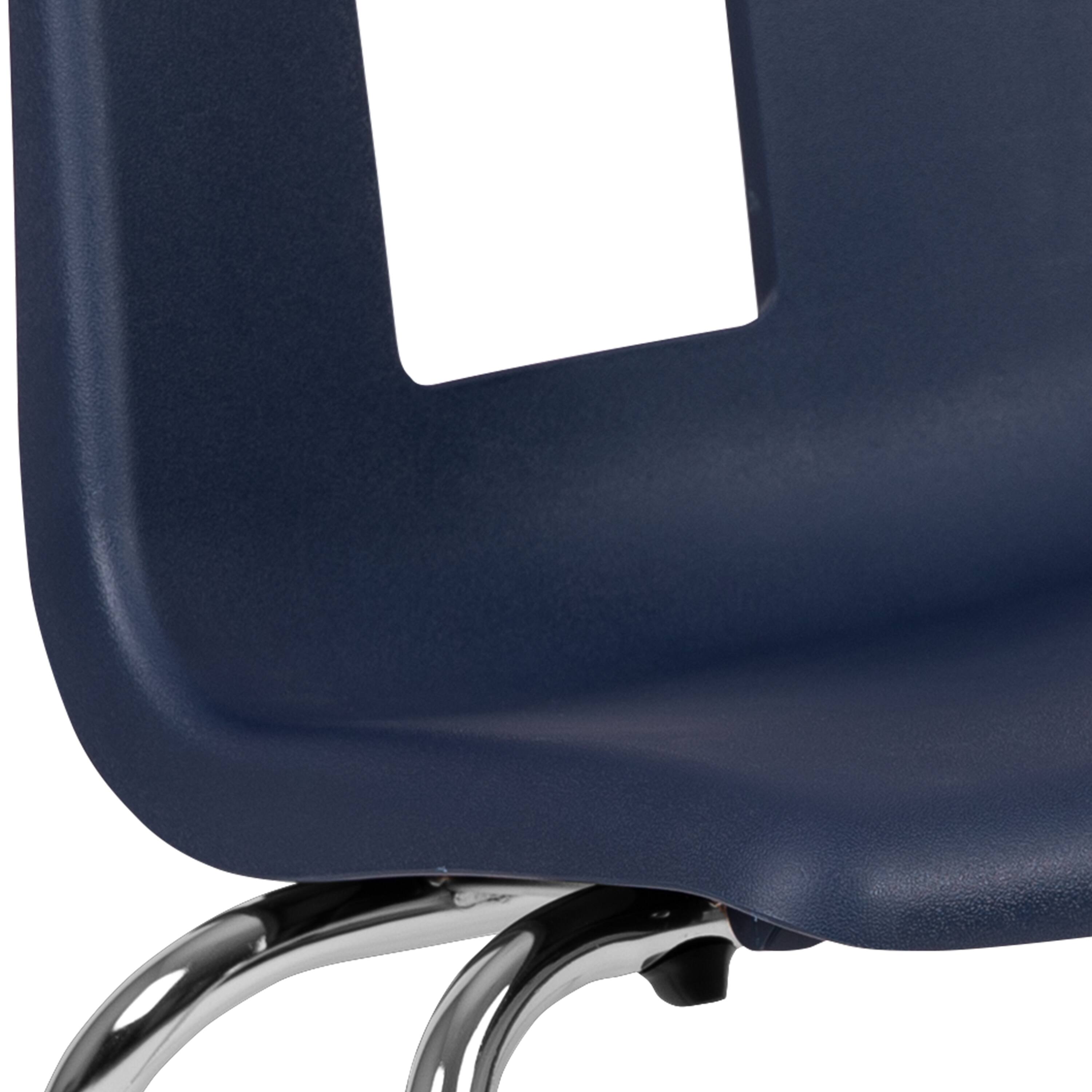Alt View 9. Emma + Oliver - Student Stack School Chair - 18-inch - Navy.