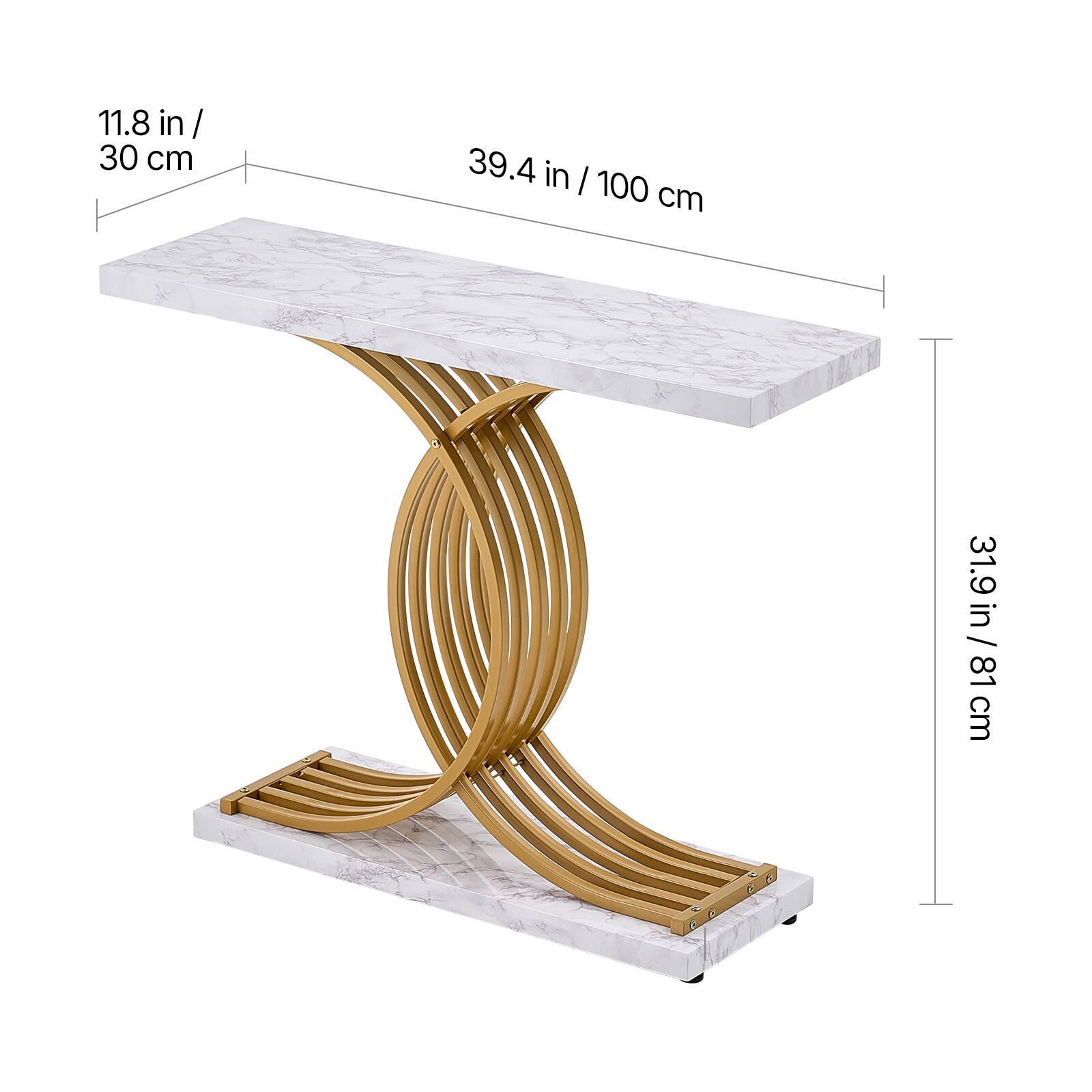 11.8 in / 30 cm  
39.4 in / 100 cm  
31.9 in / 81 cm