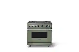 Viking - 36"W. 5.6 Cu. Ft. 7S Self-Clean Dual Fuel Range-Eucalptus - Eucalyptus