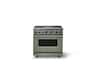 Viking - 36 in. Wide 4 Burner Dual Fuel Sealed Buner Frestanding Range with Griddle - Eucalyptus