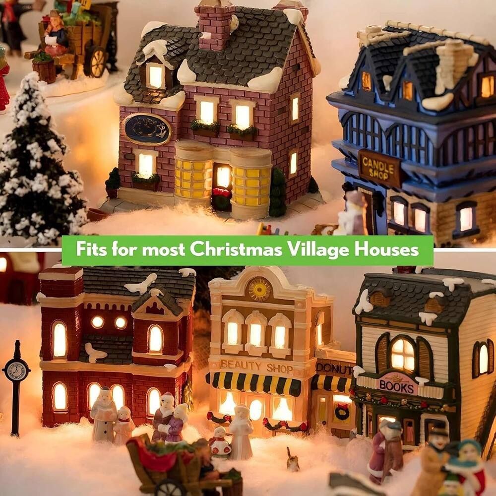 CANDLE SHOP  
BEAUTY SHOP  
DONUT SHOP  
BOOKS  

Fits for most Christmas Village Houses