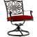 Alt View 16. Hanover - Traditions 7-Piece Dining Set with a 60 In. Round Cast-top Table and Six Swivel Rockers - Alumicast/Red.