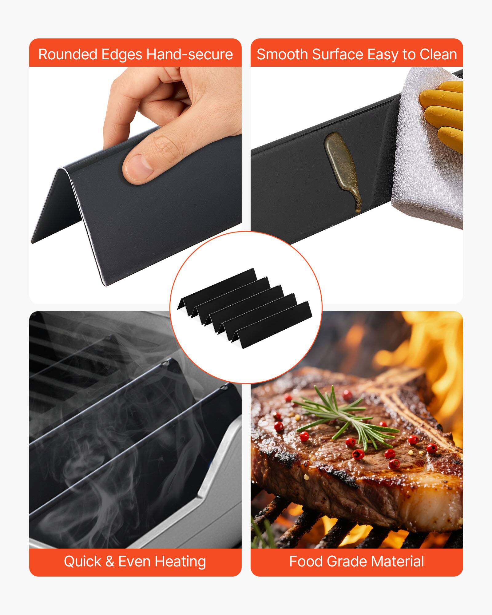 - Rounded Edges Hand-secure
- Smooth Surface Easy to Clean
- Quick & Even Heating
- Food Grade Material