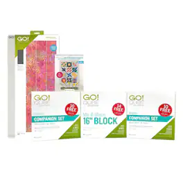 AccuQuilt - GO! Qube 16" Complete Die Bundle – Quilting Block System with Companion Sets, Strip Cutter & Mat - Multicolor