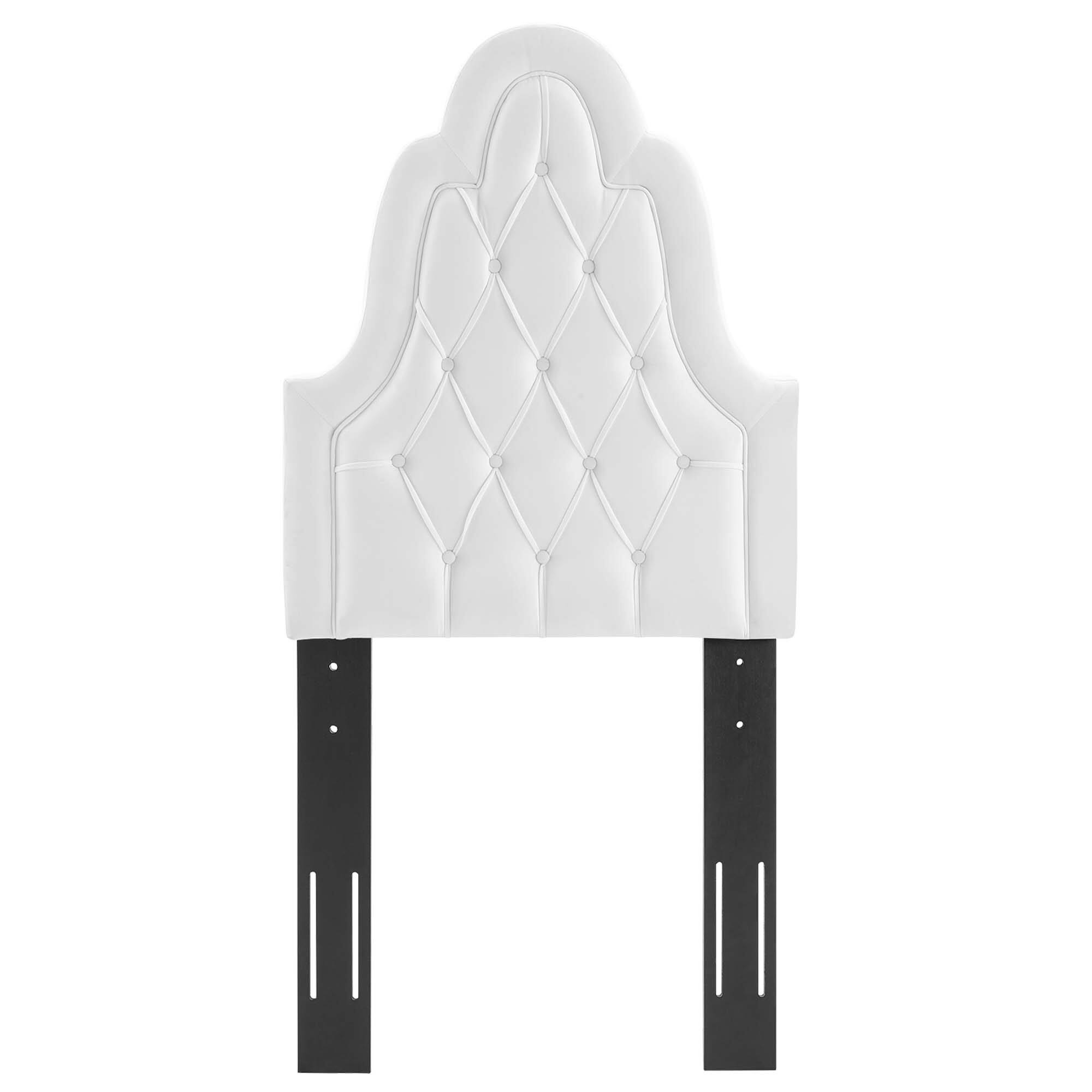 Back. Modway - Augustine Tufted Performance Velvet Twin Headboard by Modway - White.