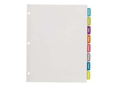 Alt View 4. Avery - Big Tab Printable Paper Dividers with White Labels, 8 Tabs, 4 Sets/Pack - White.