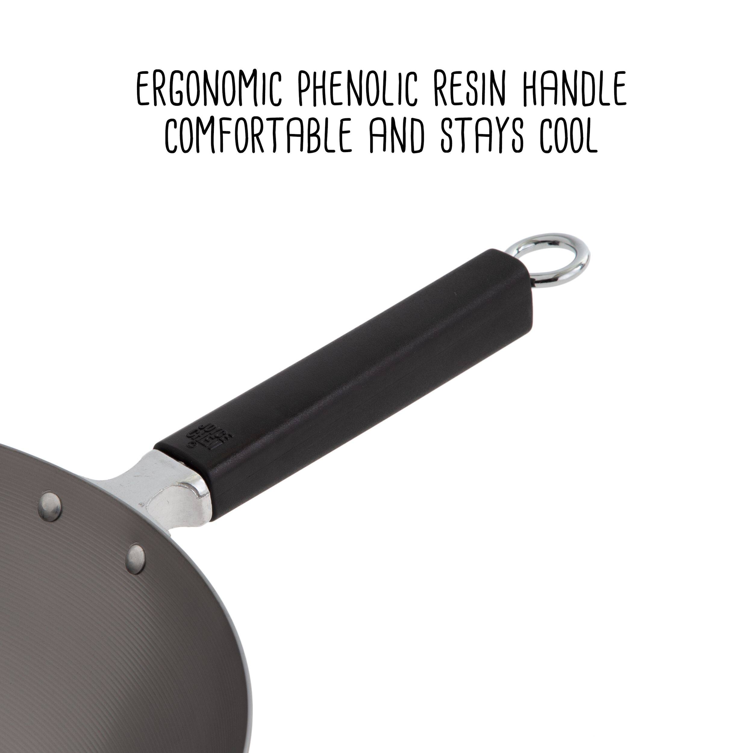 ERGONOMIC PHENOLIC RESIN HANDLE COMFORTABLE AND STAYS COOL