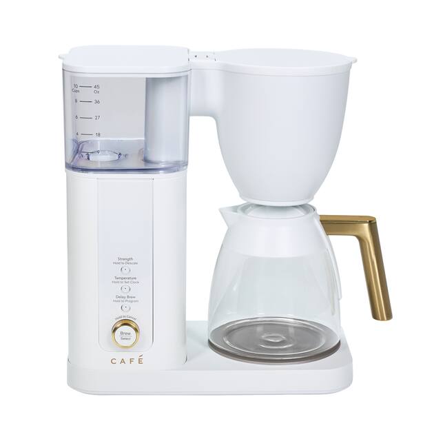 Café - Specialty Smart 10-Cup and Single Serve Coffee Maker with Glass Carafe - Matte White