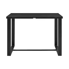 Armen Living - Alegria Outdoor Patio Bar Height Dining Table in Aluminum - Black