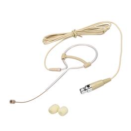 Unique Bargains - Ear Hook Headset Microphone Single Over Ear Omnidirectional Wired Condenser with Mini XLR 4 Pin TA4F Plug 3.9ft Cable - Beige