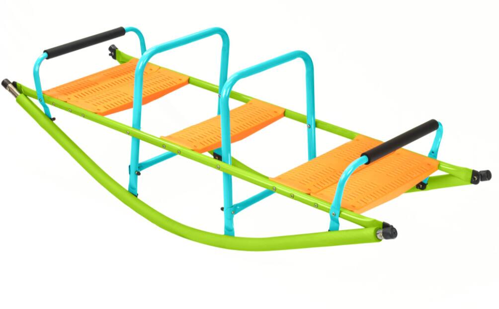 Alt View 1. Loheer - 5 ft Kids Rocker Seesaw with HDPE Seats, Anti-Slip Outdoor Teeter Totter for Backyard - Green.