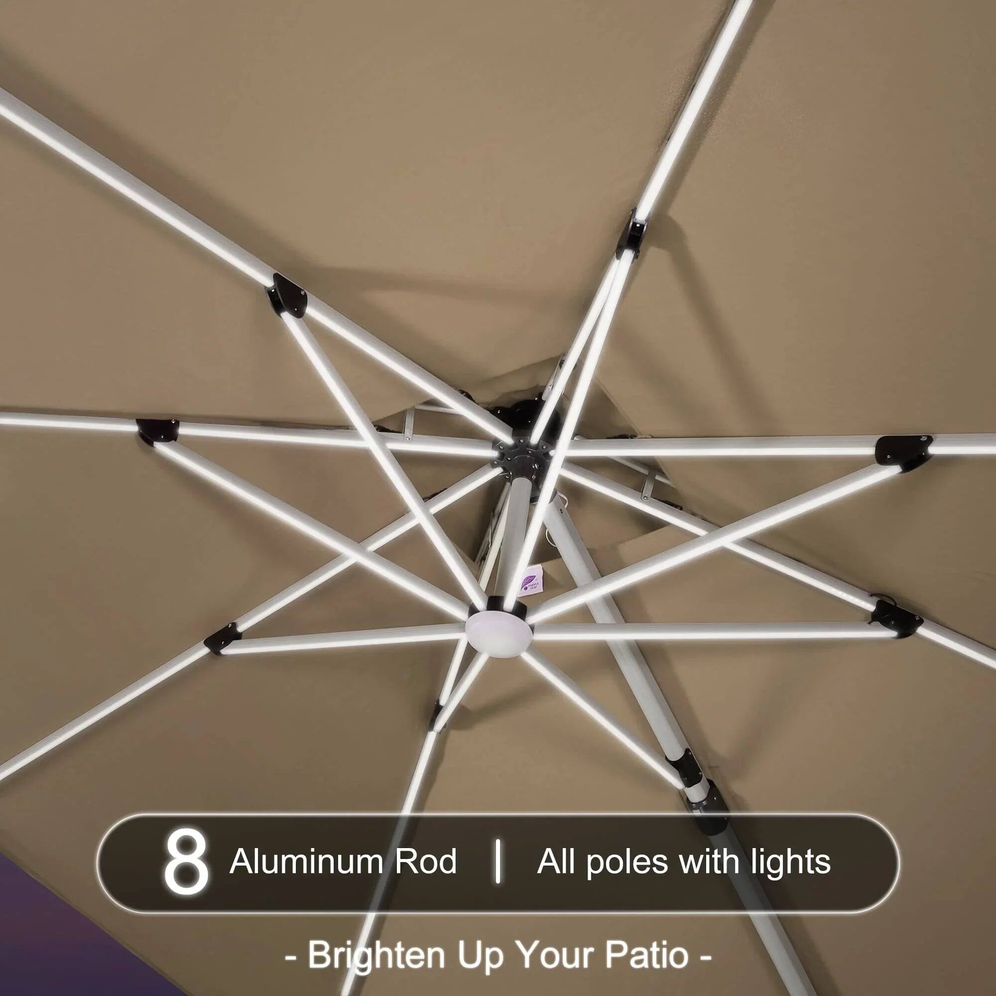 8 Aluminum Rod | All poles with lights - Brighten Up Your Patio -