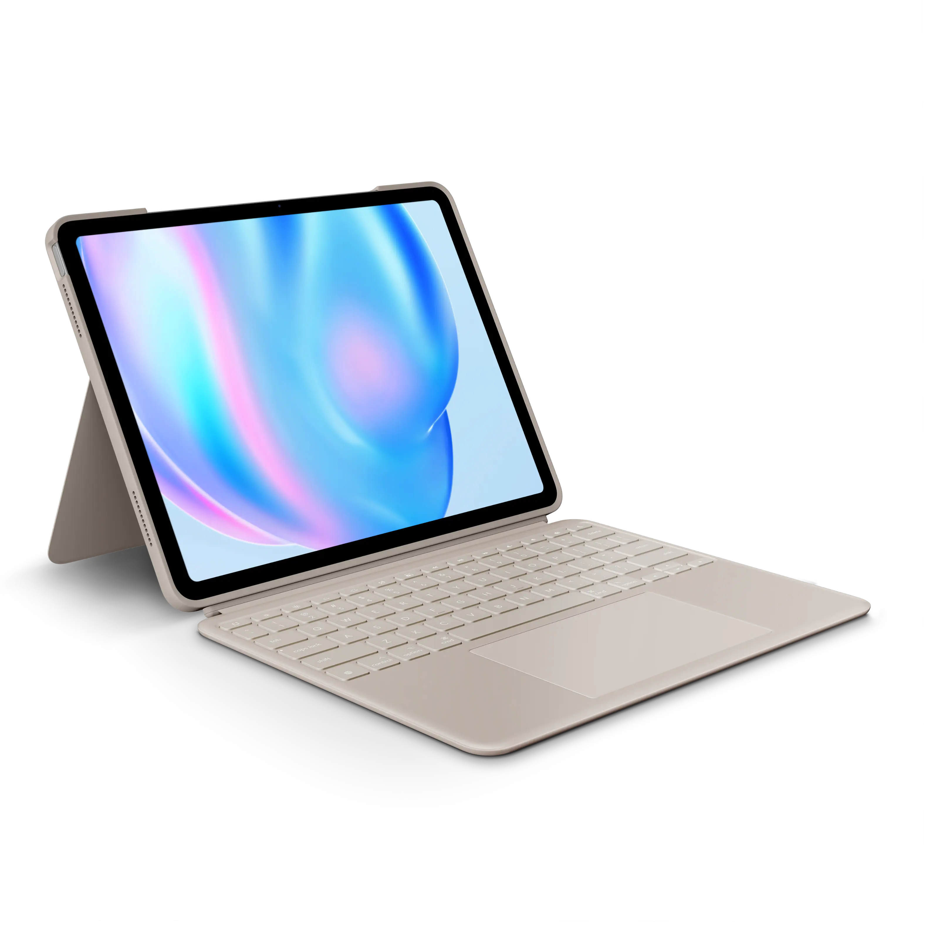 Front. Logitech - Combo Touch iPad Air 13-inch - Latest Model (M2, M3 & M4), iPad Air (5th gen) Keyboard Case with Detachable Keyboard - Sand.