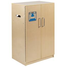 Emma + Oliver - Children's Wood Refrigerator for Commercial or Home Use - Kid Friendly Design - Natural