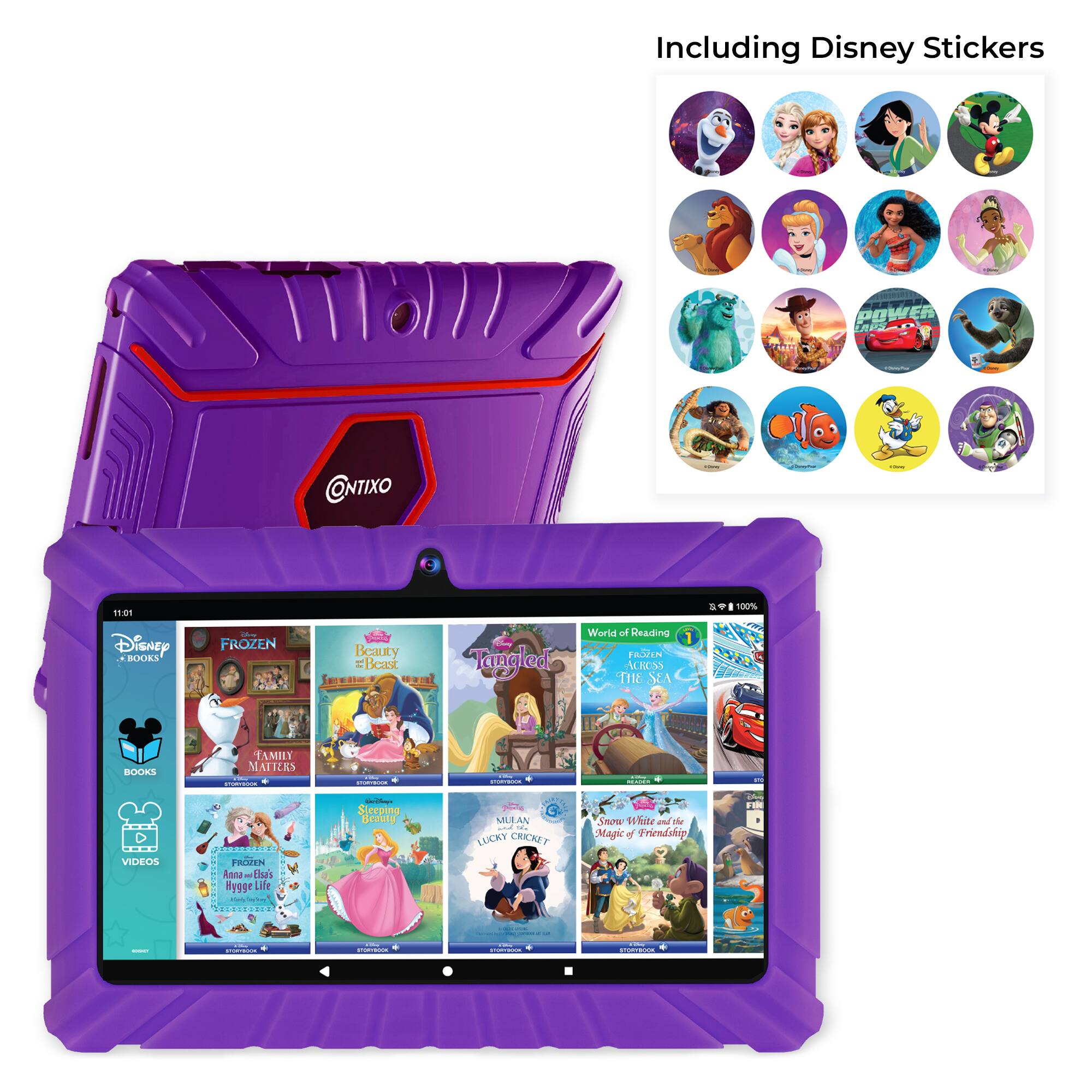 Including Disney Stickers

POWER : CONTIXO C 1@ | 1101 & 4 - 500% Disney BOOKS -l FROZEN Se Beauty i Beast MEUTE lana CO U World af Reading 1 Fe V Dt AUNY THE SA BOOKS TAMIY MATIERS  | | I : : VIDEOS | 2 FADIEH Ansa - th fygge Life - - - n Seseiy : MLEAN - - LUCKY CRICKE? A 1%4 on the Magic o Friendship | : 1