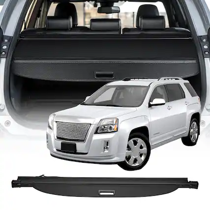 Front. VEVOR - Retractable Cargo Cover, Carbon Fiber Texture Trunk Cover, Anti-Peeping Luggage Privacy Shield - Black.