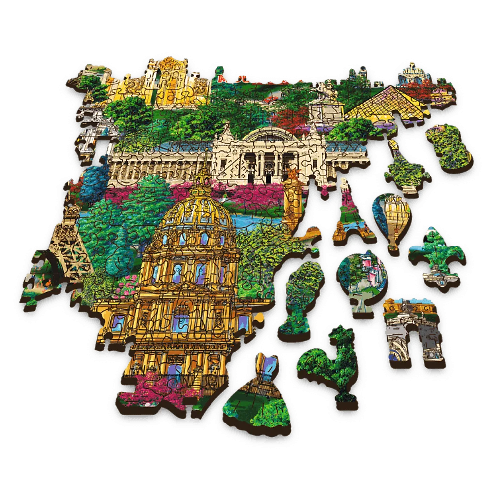Alt View 1. Trefl - Trefl Wood France - Famous Places 1000 Piece Wooden Puzzle.