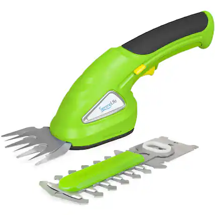 Front. SereneLife - SereneLife Cordless Handheld Grass Cutter Shears – Portable Electric Hedge Trimmer with Rechargeable Battery.