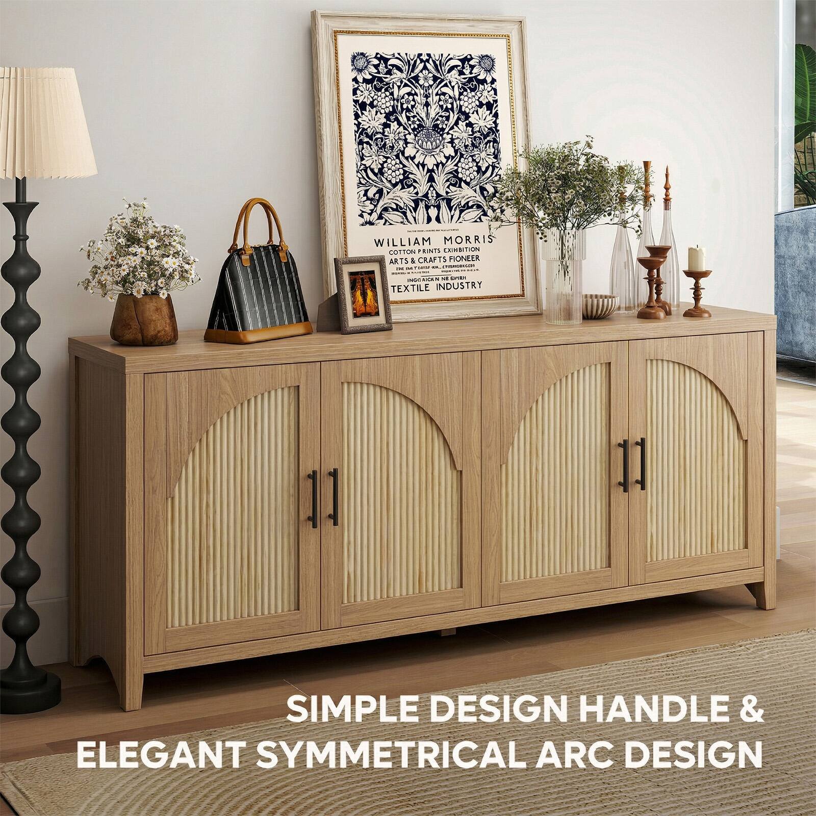 WILLIAM MORRIS COTTON PRINTS ARTS & CRAFTS FIONEER - COTTON PRINTS EXHIBITION - ARTS & CRAFTS MOVEMENT - TEXTILE INDUSTRY

SIMPLE DESIGN HANDLE & ELEGANT SYMMETRICAL ARC DESIGN