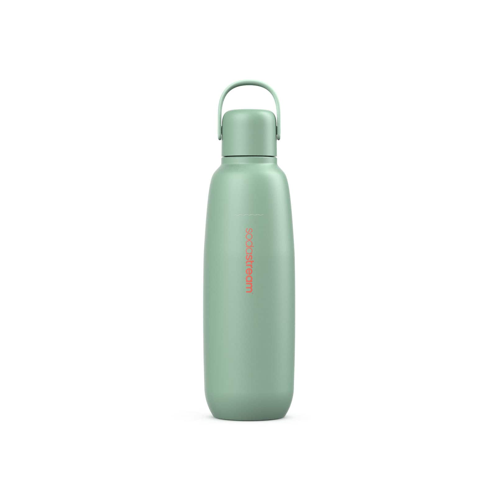 Front. SodaStream - SodaStream® All Metal Bottles (Mint Colored) - Mint.