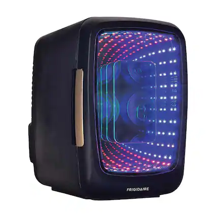 Front. Frigidaire - 6-Can Retro Gaming Light-up Portable Beverage Mini Fridge EFMIS179 - Stealth.
