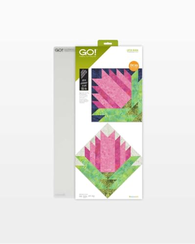 Angle. AccuQuilt - Lotus Block-10â€ Finished Die With Mat - Multicolor.