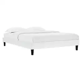Modway - Reign Performance Velvet Full Platform Bed Frame - White