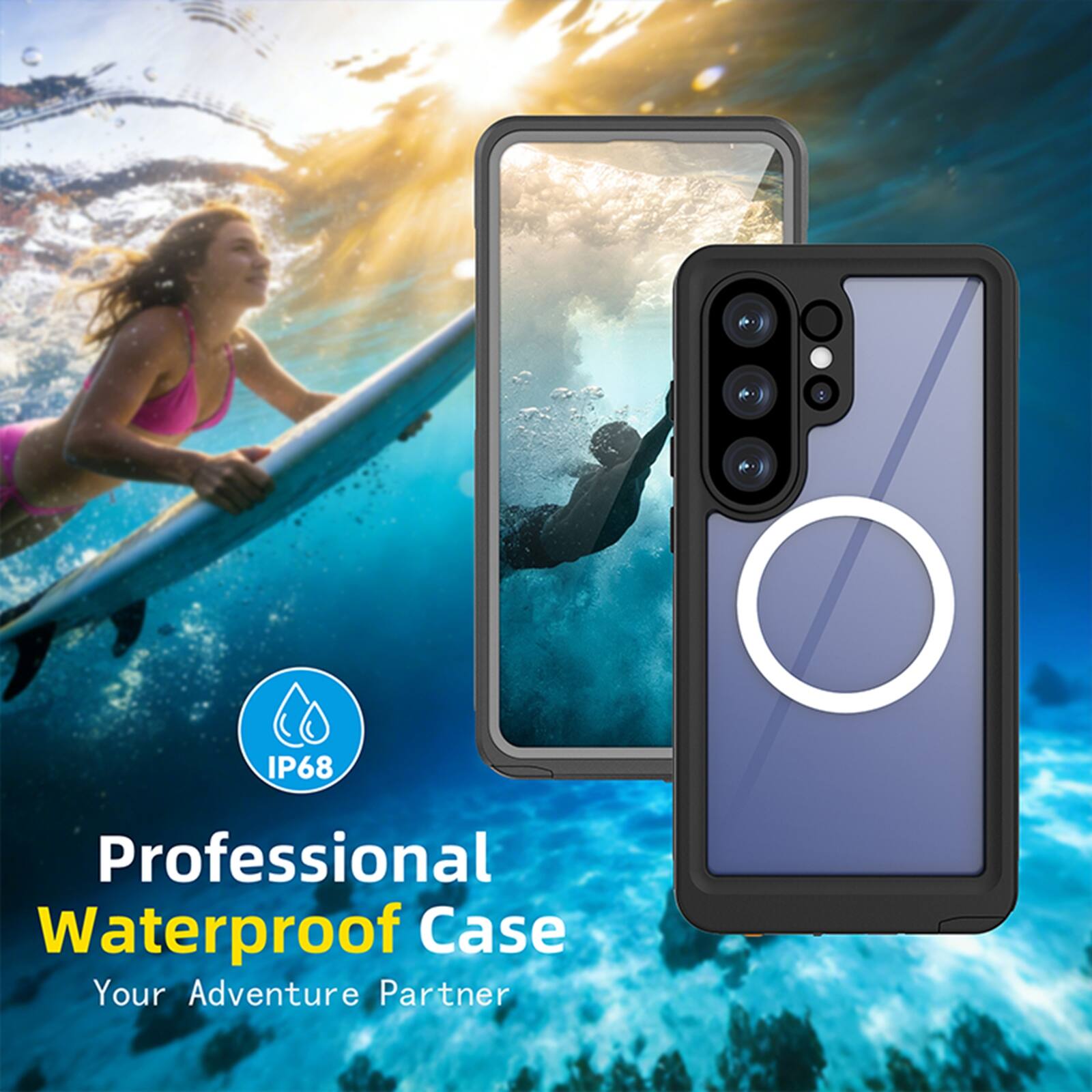 IP68 Professional Waterproof Case  
Your Adventure Partner