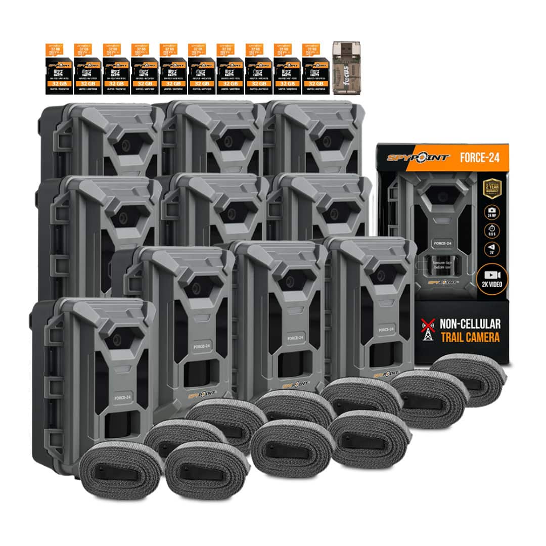 Spypoint - Force-24MP Non-Cellular Trail Camera Bundle with Accessories (2 Pack)