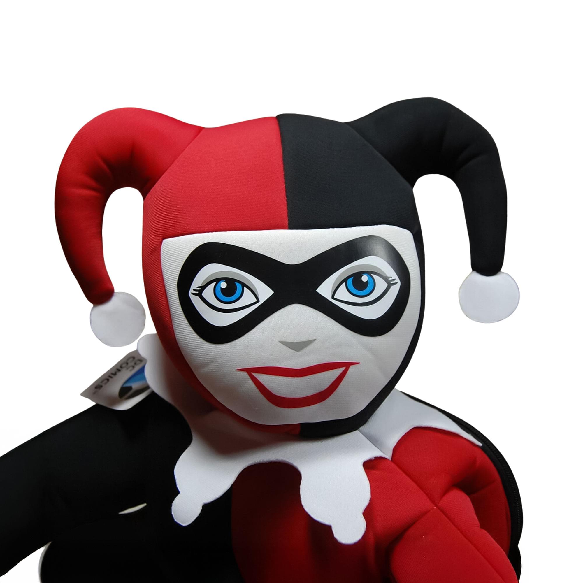 Alt View 2. DC Comics - Comic Images Harley Quinn Back Buddy Backpack - Red/Black.