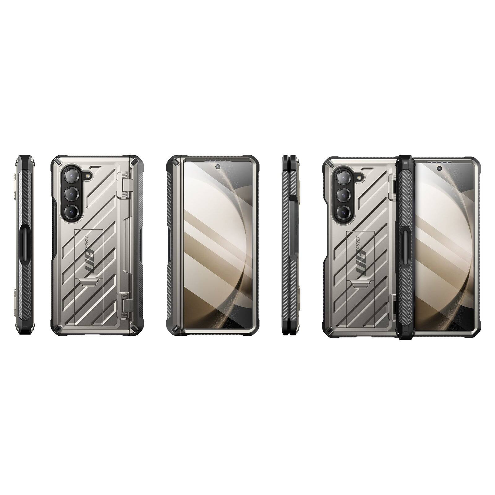 Alt View 10. SUPCASE - Unicorn Beetle Pro Rugged Case for Samsung Galaxy Z Fold6 w/ S-Pen Holder – Full-Body Protection with Screen Protector - Titan Gray.