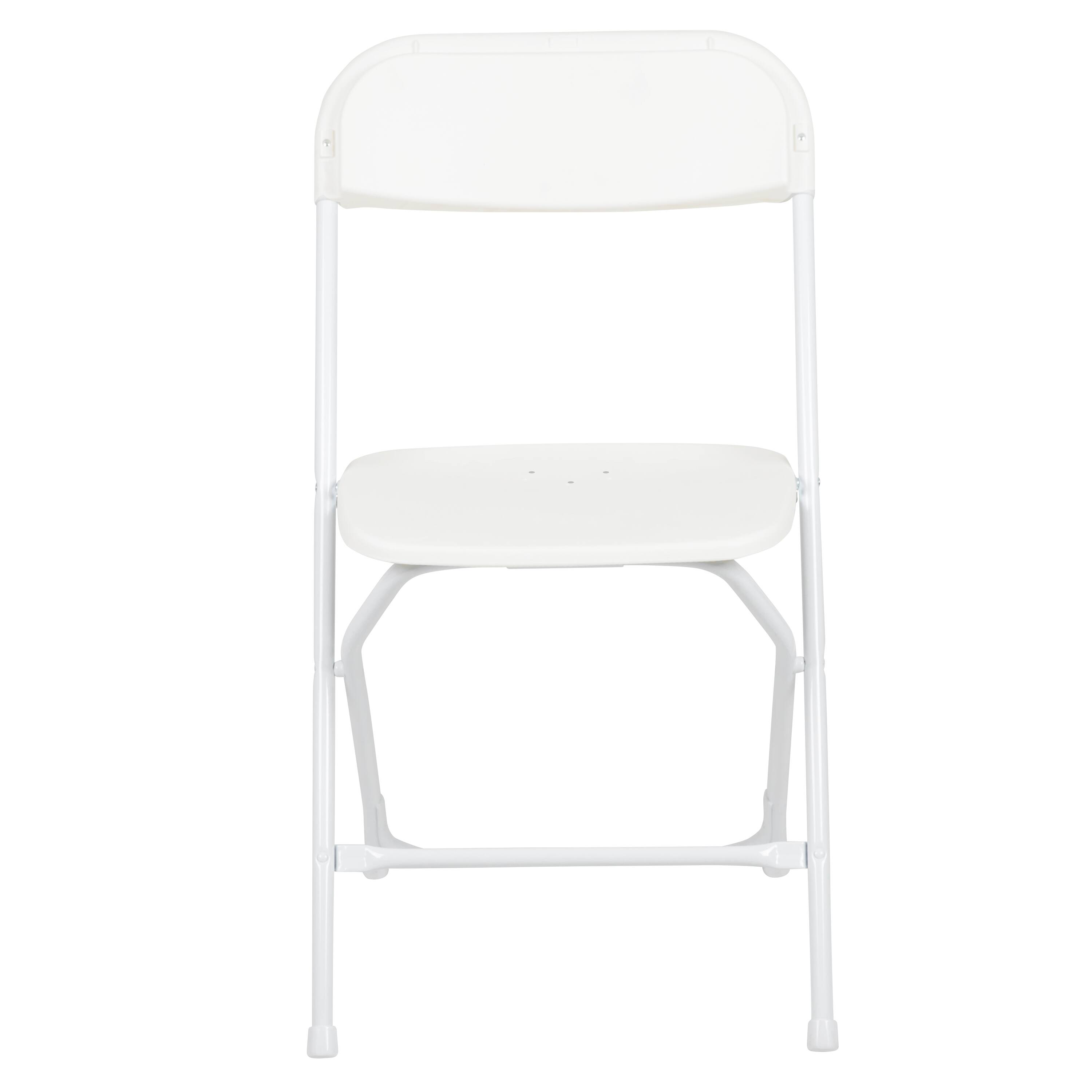 Alt View 10. Emma + Oliver - Plastic Folding Chair - 4 Pack 650LB Weight Capacity - White.