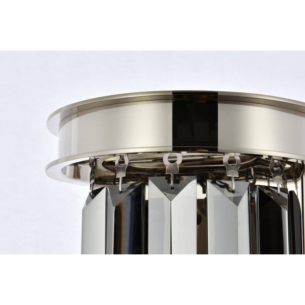 Alt View 4. Urban Classic - Sydney 2 light polished nickel Wall Sconce Silver Shade (Grey) Royal Cut Crystal - Polished Nickel.
