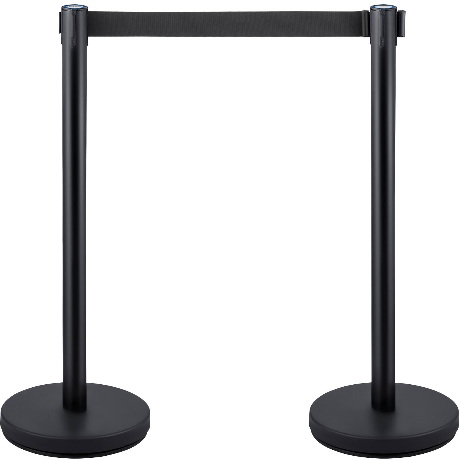 Alt View 5. VEVOR - Crowd Control Stanchions, 6-Pack Crowd Control Barriers with 3PCS 6.5FT Retractable Belt, Stanchion Posts Queue Pole - Black.
