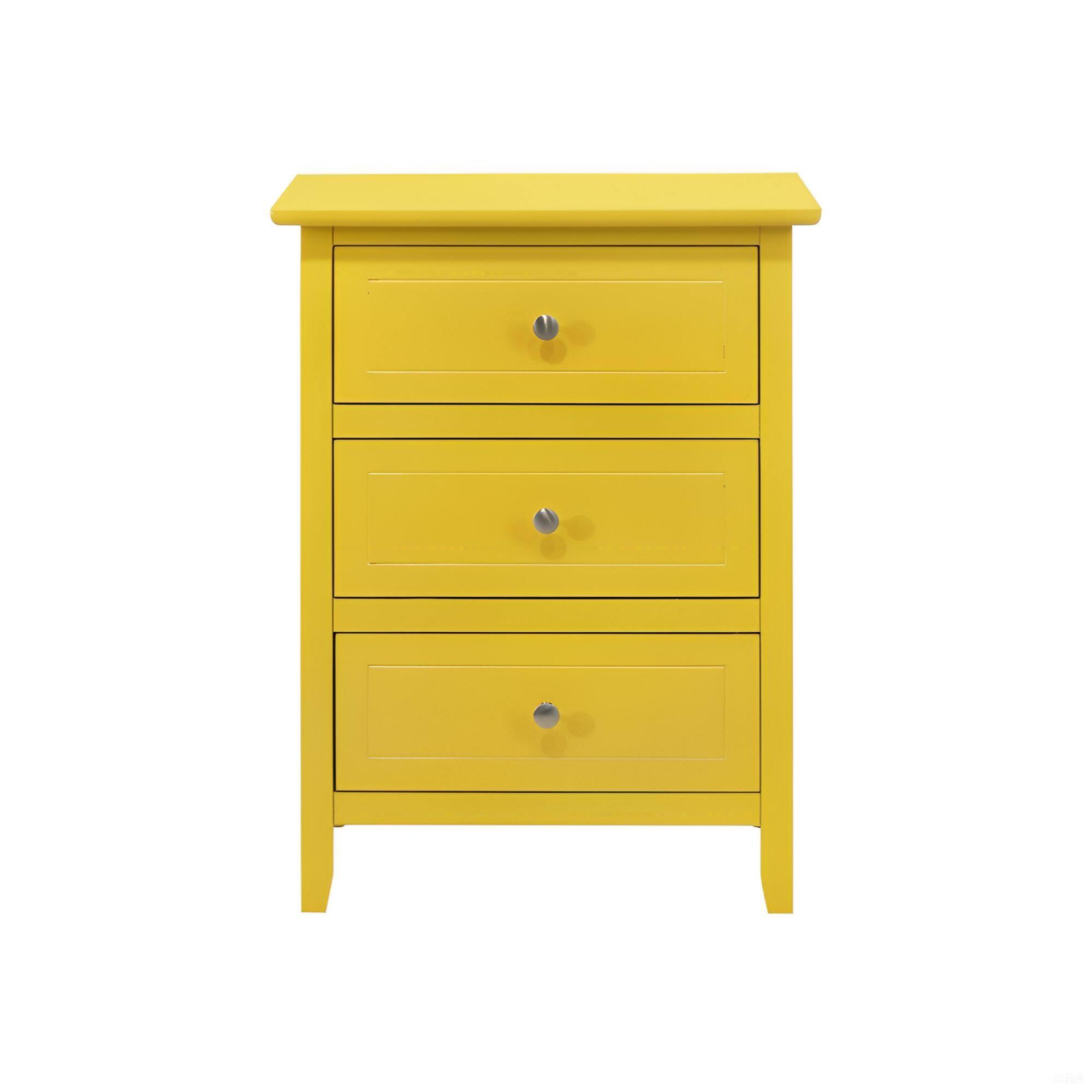 Left. Tiramisubest - Modern Yellow Nightstand for Bedroom - Yellow.