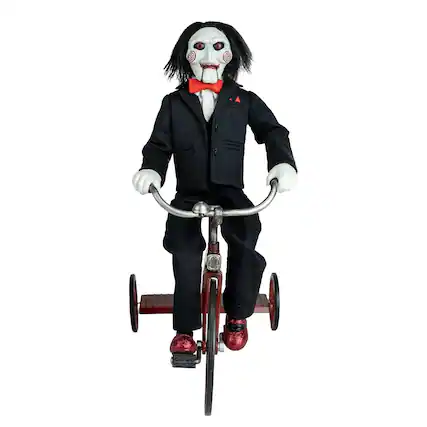 Front. Trick or Treat Studios - Saw Billy The Puppet With Tricycle 1:6 Scale Figure - Black.