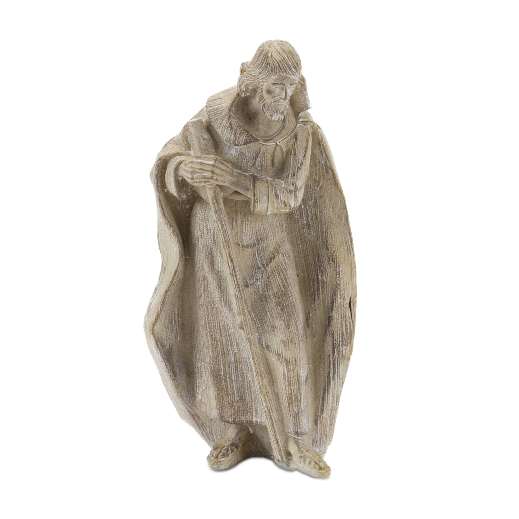 Angle. BreeBe - Holy Family Nativity Figurines (Set of 3) - Grey.