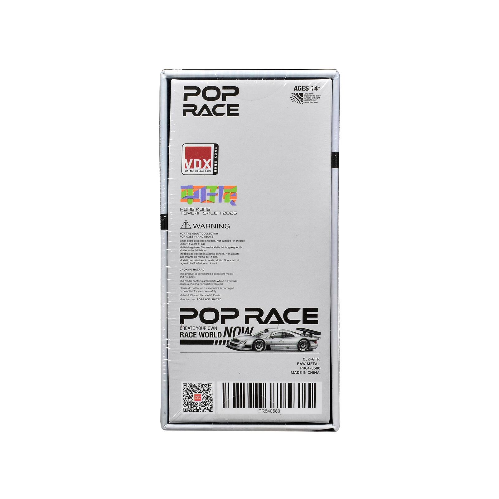 Mercedes Benz CLK GTR Raw Metal 1/64 Diecast Model Car by Pop Race ...