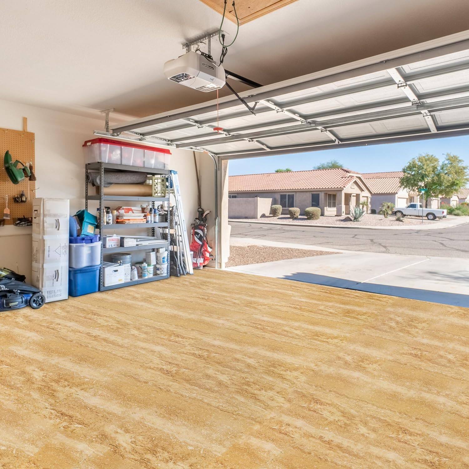 Alt View 4. Sorbus - Sorbus Wood Grain Floor Foam Mat for Home and Office - Marble.