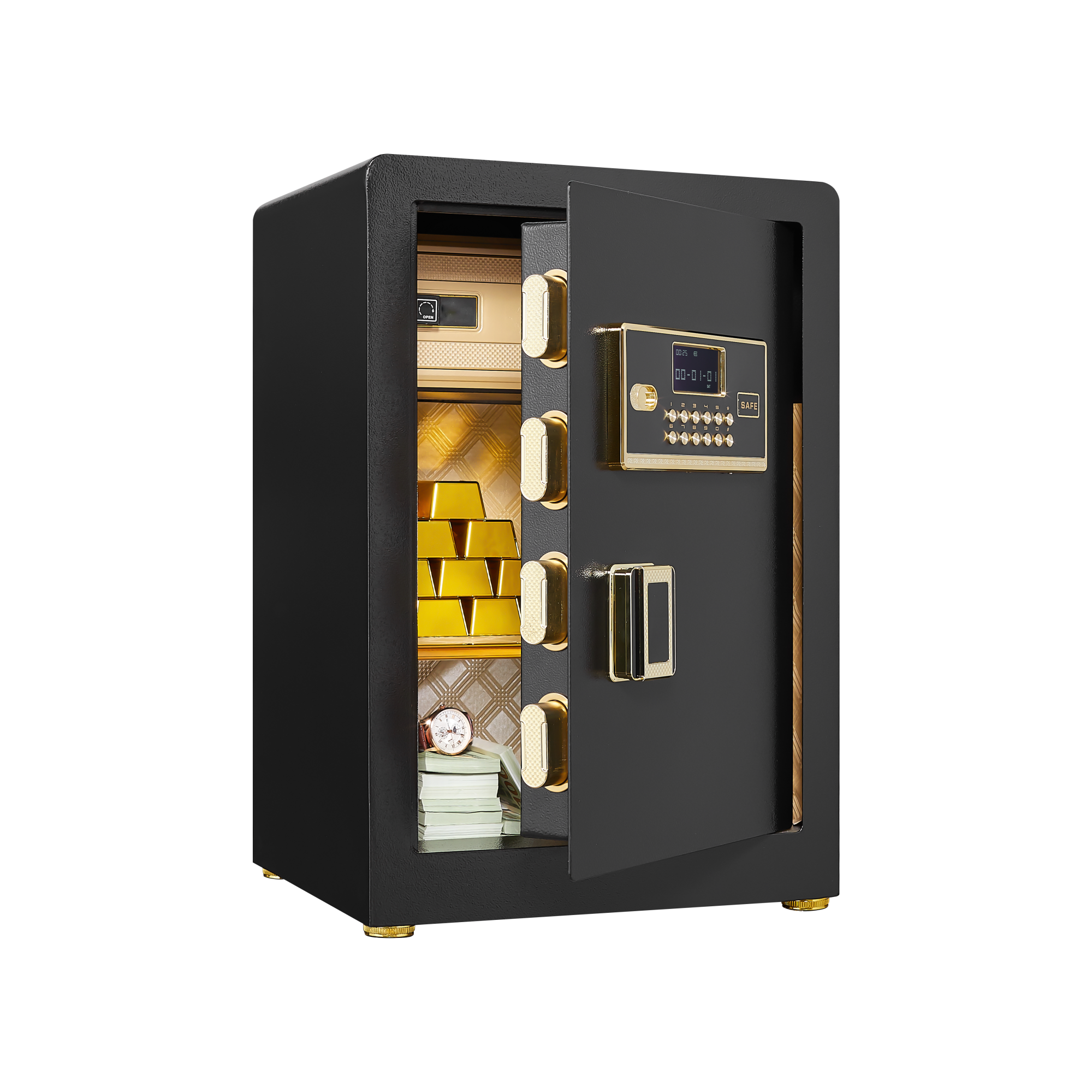 Akoasm - Solid Alloy Steel Office Hotel Home Safe, Security Digital Safes Box with Electronic Keypad