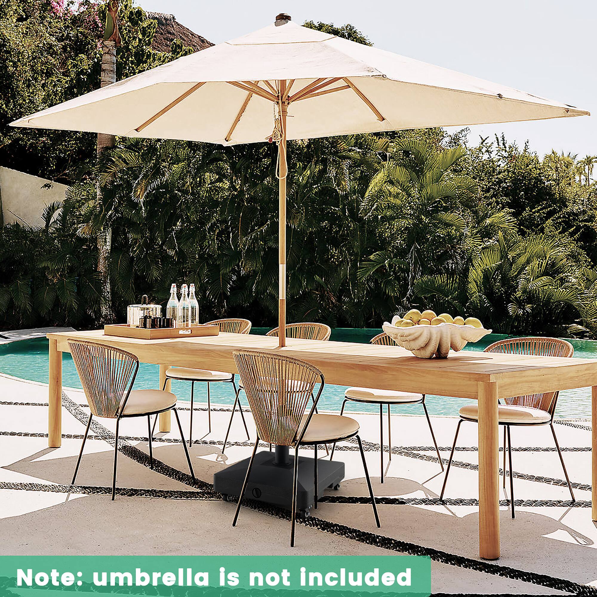 Note: umbrella is not included