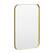 Angle. LOVMOR - Tempered Glass Rounded Rectangle Framed Wall-Mounted Bathroom Vanity Mirror - 20" x 30" - Gold.
