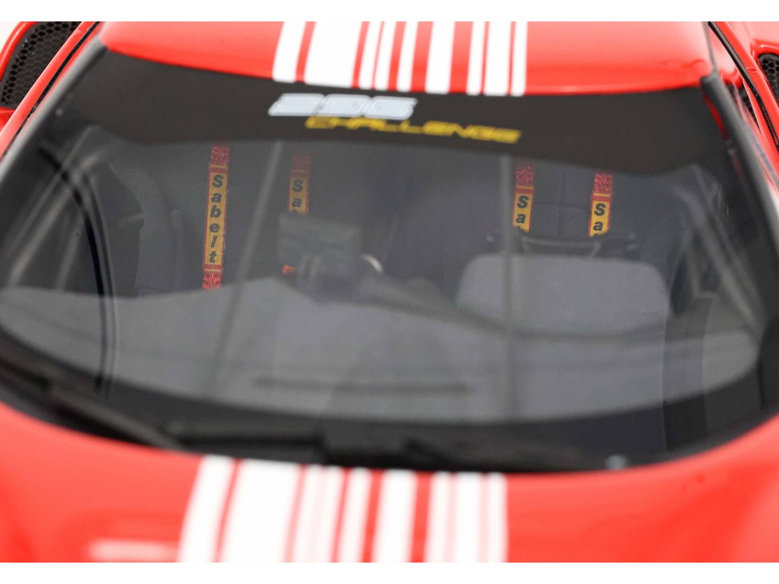 Alt View 2. BBR - 2023 Ferrari 296 Challenge #32 "Launch Version" Red with White with CASE Ltd Edition to 296 pieces 1/18 Model Car by BBR.