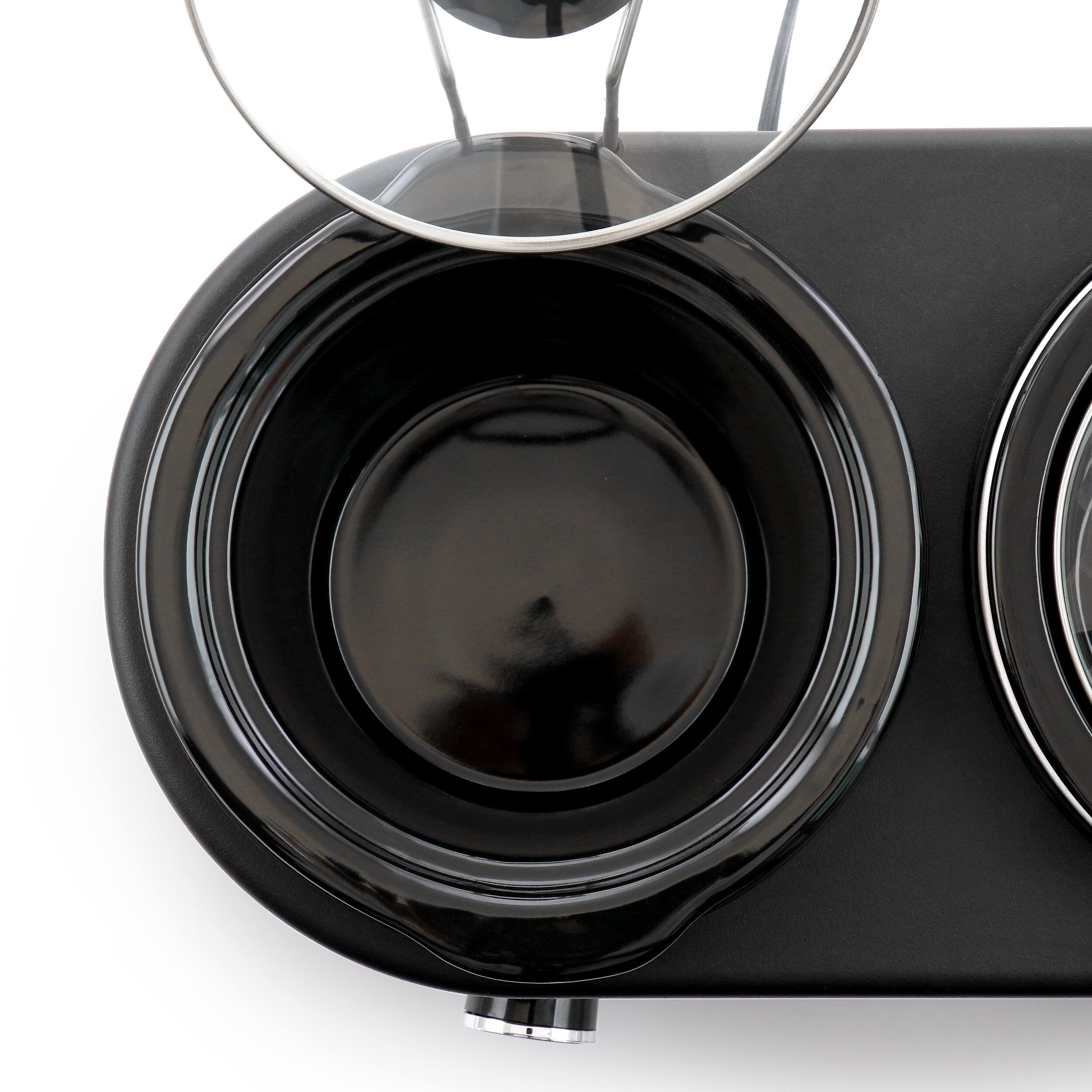 Alt View 4. MegaChef - MegaChef Dual 1.5 Quart Crock Buffet Slow Cooker - Silver.