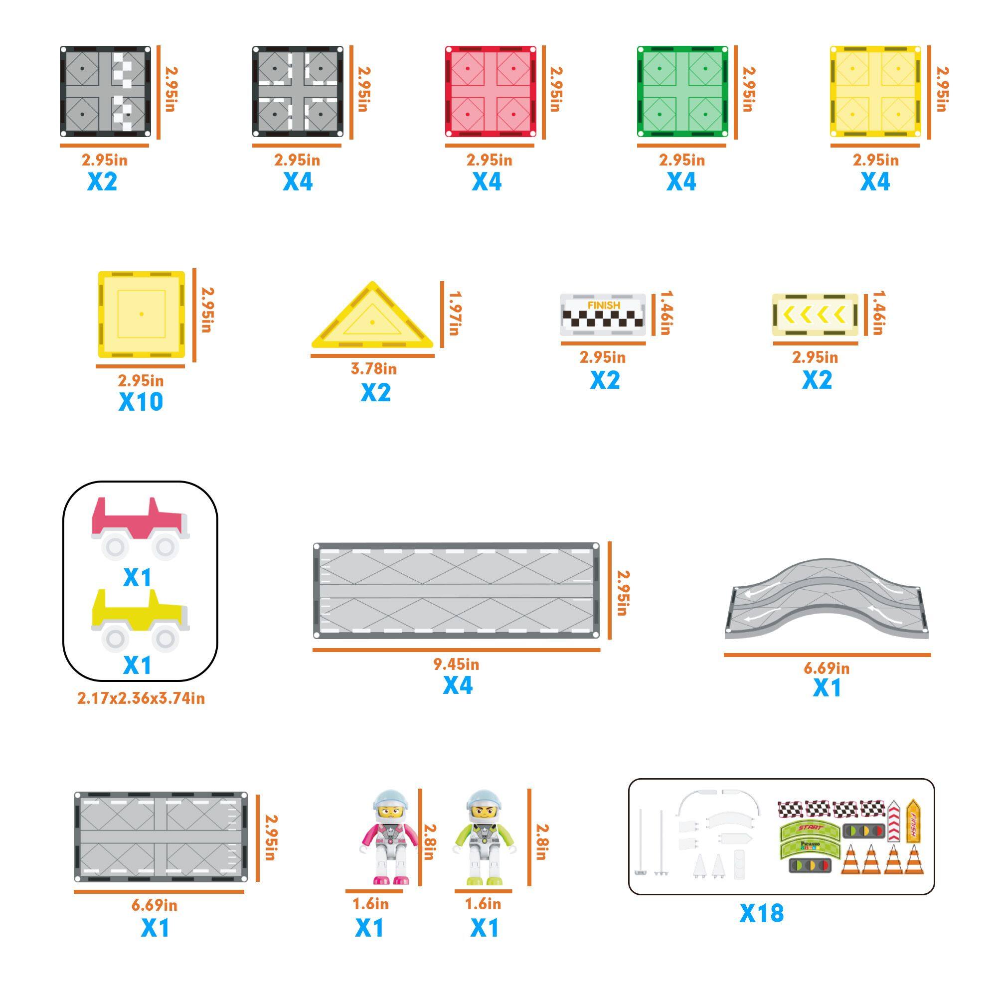 2.95in X2  
2.95in X4  
2.95in X4  
2.95in X4  
2.95in X10  
3.78in X2  
1.97in  
2.95in X2  
1.46in X1  
2.95in X1  
2.17x2.36x3.74in  
9.45in X4  
6.69in X1  
2.95in  
2.8in X1  
1.6in X1  
1.6in X18